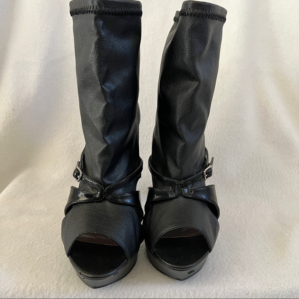 Joey Peep Toe Platform Stiletto Booties - image 8